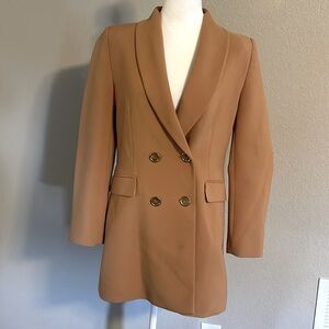 Camel long suit jacket